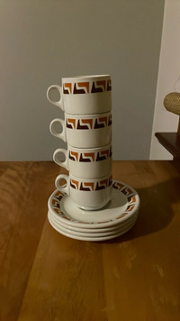 Vintage espresso cups and saucers 