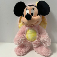 DISNEY STORE Minnie Mouse Easter Bunny Plush stuffed animal doll