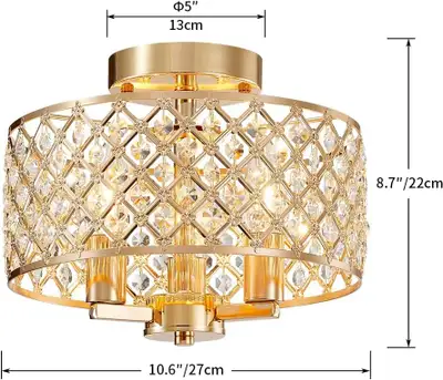AGV LIGHTING CL048 Crystal Ceiling Light, Close to Ceiling, Mode, View more