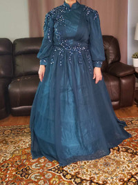 Long Gown Teal Colour Size 20