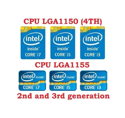 Intel CPU: i5-4670, i5-4590, i5-4570, i5-2500K…, View more