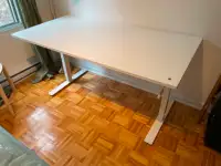 TROTTEN - Bureau assis-debout, blanc, 160x80 cm (63x31 1/2 ")