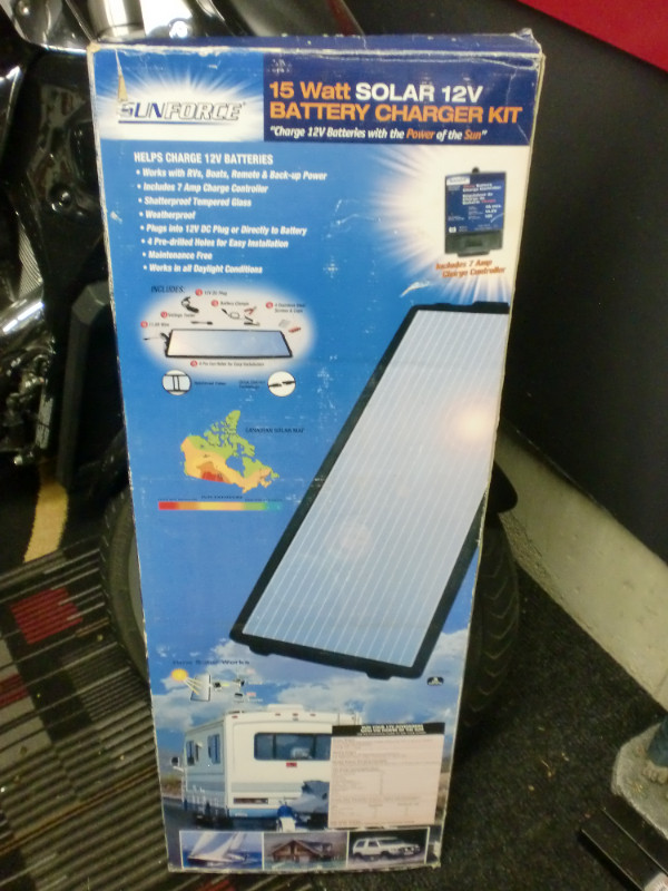 Sunforce 15 Watt Solar 12V Battery Charger Kit in General Electronics in London
