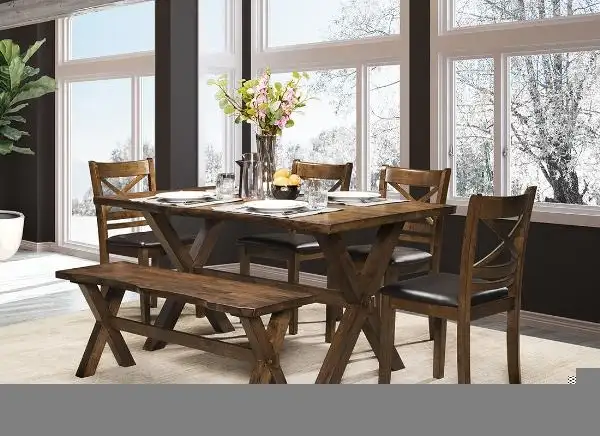 Solid Wood Live Edge Dining Table and 4 Chairs in Couches & Futons in Vancouver - Image 3