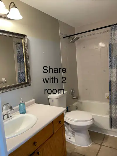 Room and share bathroom