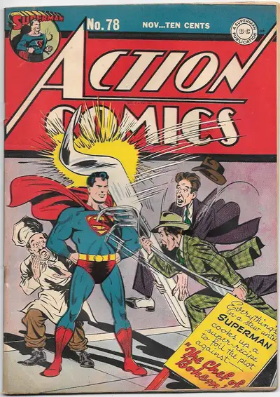 ACTION COMICS #78 VG 4.0  DC GOLDENAGE 1944 $600., View more