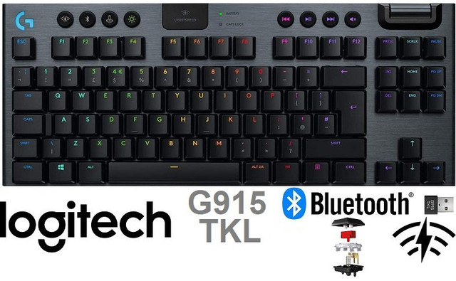 LOGITECH G915 TKL LIGHTSPEED WIRELESS RGB MECHANICAL KEYBOARD in Mice, Keyboards & Webcams in Markham / York Region