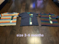 Boys size 3-6 months short sleeve shirts (new with tag)
