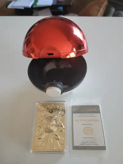 1999 Pokemon 23k Gold Plated Trading Card - Polywhirl, View more