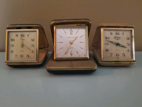 RARE Vintage Folding Travel Alarm Clocks, Japan & Germany