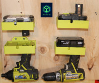 Ryobi One+ Tool Wall Mounted Tool and Battery Holder Se