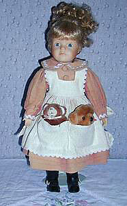 Doll with 2 Bears in her Pockets : Victorian Star Collection