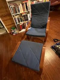 IKEA Poang armchair and footstool 