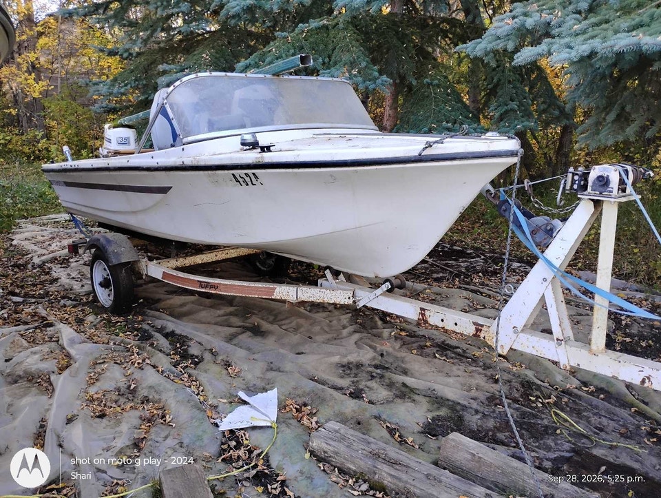 Vanguard Fishing Boat with Johnson Motor | Powerboats & Motorboats ...