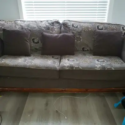 sofa still in good condition after used with some scratches on the side but really cant see it from...