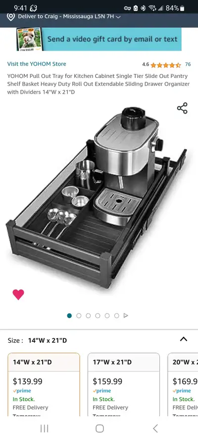 Yohom pull out cabinet organizer, View more