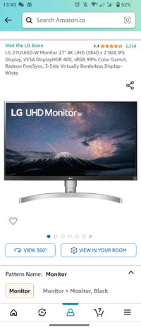 LG 27UL600 4K Monitor 