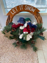 Let It Snow Christmas Wreath