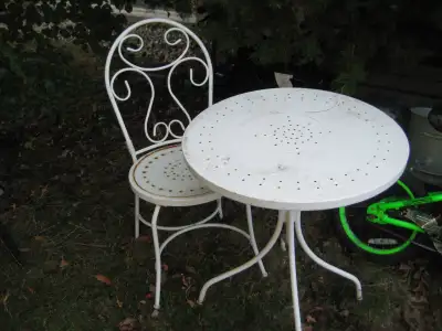 OUTDOOR PATIO TABLE & 3 CHAIRS, View more