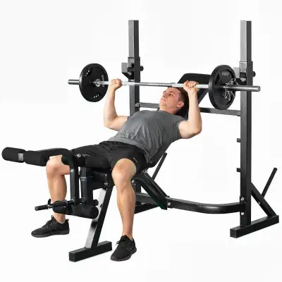  Flat Incline Decline Workout Bench Press Set w squat racks, View more