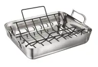 Calphalon Contemporary Stainless steel Roaster With Rack - NEW