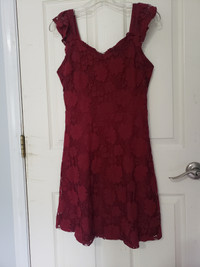 Red laced dress