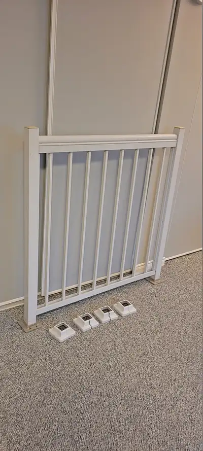 WHITE PORCH RAILINGS 2 OF THEM SEE MEASUREMENTS, View more