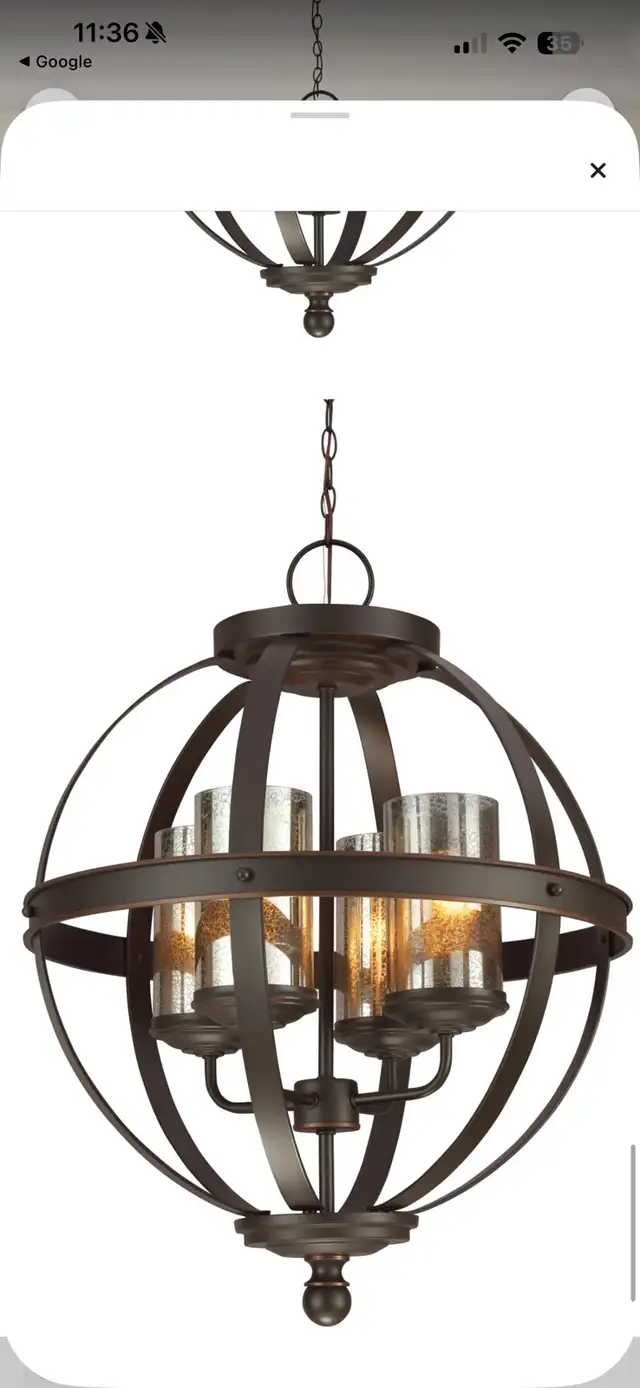 Lantern Globe Chandelier in Indoor Lighting & Fans in Kitchener / Waterloo - Image 5