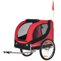 Aosom Dog Bike, Trailer Pet Cart, Bicycle Wagon, Travel Cargo