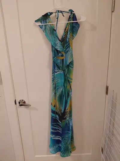 Tropical leaf pattern dress- medium, View more