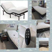 Like New Adjustable/Massage Twin Frame & Mattress.