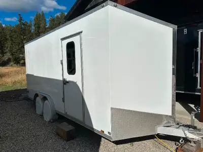 2022 CARGO MATE REDLINE ALL ALUMINUM 18X8 PLUS 2 FOOT V CARGO TRAILER, INSULATED, STRIP LIGHTING, WI...