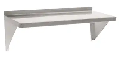 REDUCED PRICE - Like New commercial stainless steel wall shelf unit for restaurant, bakery, food pre...