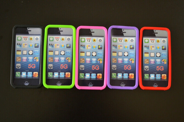 APPLE iPHONE CELL PHONE SILICONE GEL CASE/COVER  5 5S 5SE in Cell Phone Accessories in Burnaby/New Westminster - Image 2