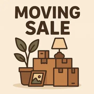 We're moving mid-July and clearing out a variety of household items. Everything is priced to sell, a...