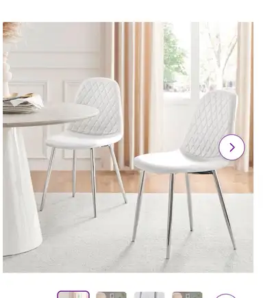 Accent chairs white set of 2 brand new