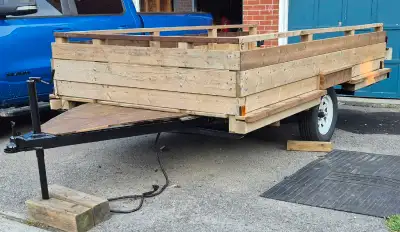 This is a totally rebuilt 12-foot utility trailer, with an overall length of 16 feet including the t...