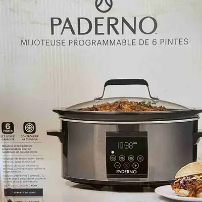 Paderno 6-Quart Programmable Slow Cooker, View more