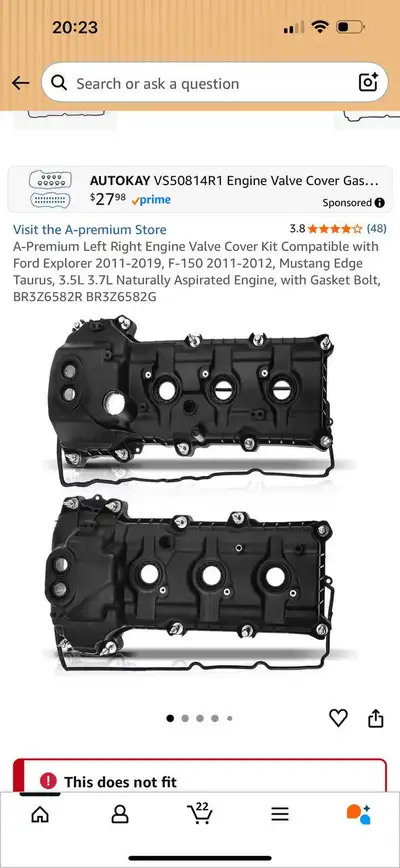 A-Premium Engine Valve Cover RIGH SIDE – Ford Explorer / F-150 /, View more