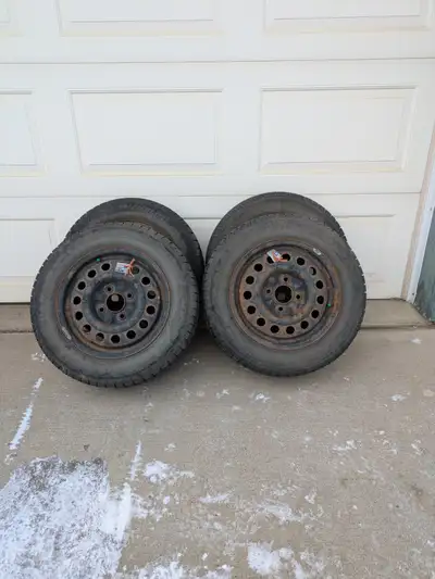 Winter tires. 4 Michelin X-Ice, Steel rims and tires. About 50% tread left on tires. Came off a 2007...