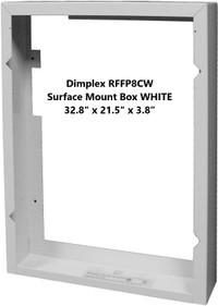 (NEW) Dimplex Surface Mount Box WHITE 32.8"x 21.5x 3.8” RFFP8CW