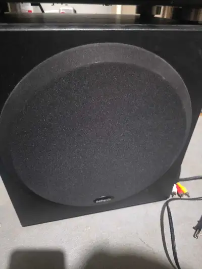 Polk Audio speaker system 5 speakers and a sub, View more