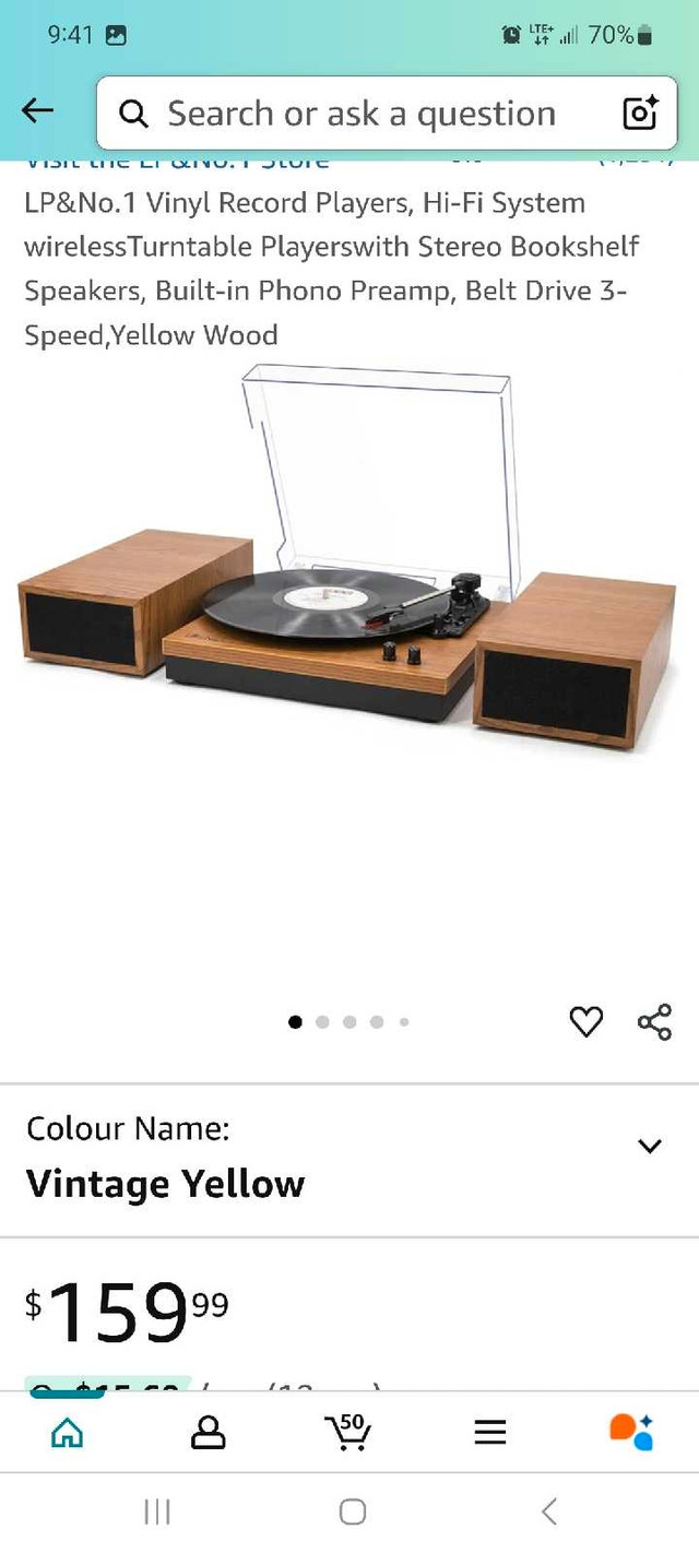 LP&No.1 Record Player (new in box) in Stereo Systems & Home Theatre in London - Image 3