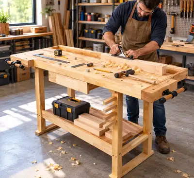 Woodworking Workbench new, View more