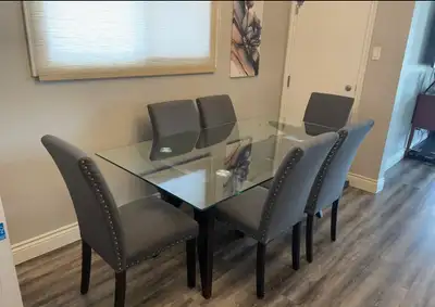 dining table and 6 chairs, View more