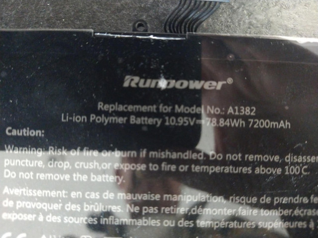 MacBook Pro Aftermarket Battery in Laptops in Trenton - Image 2