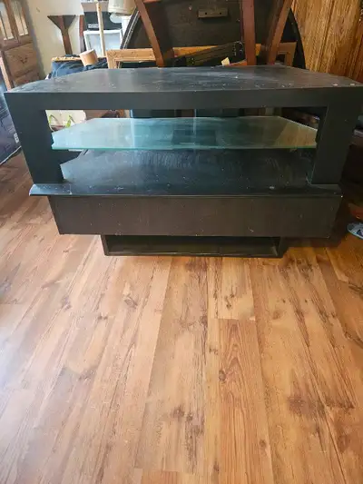 TV STAND WITH 3 SHELVES 50" WIDE. GOOD CONDITION , View more