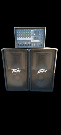 PA System - Peavey Speakers and Yamaha Powered Mixer