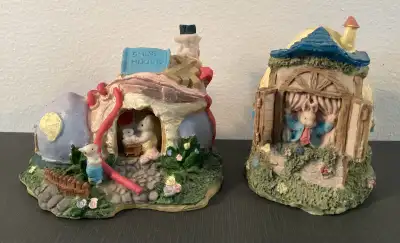 The detail and enormous cute value of both of these resin pieces cannot be overstated. The tiny bunn...