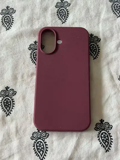 iPhone 16 dark red case, View more